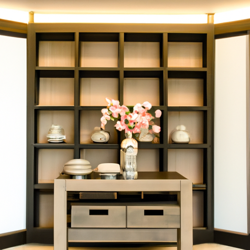 sort vitrineskab med skuffer