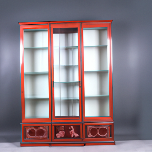 vitrineskab med glashylder