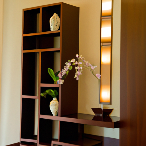 vitrineskab mørkt træ