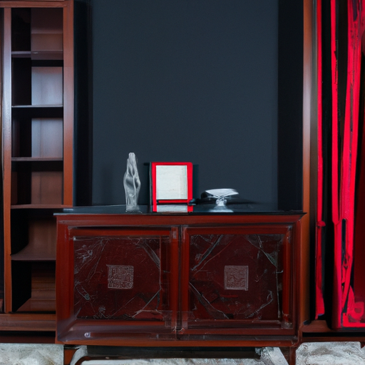 vitrineskab mørkt træ