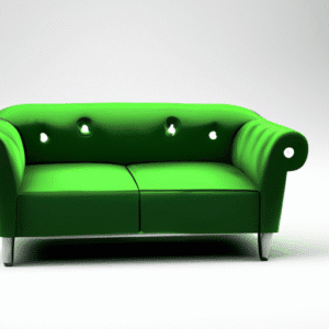 grøn velour sofa